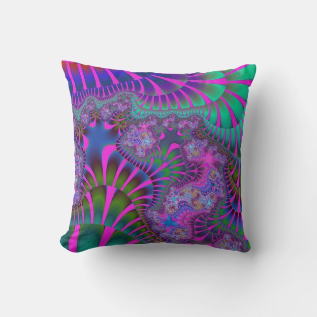 Coussin Fonte pourpre arc-en-ciel (Recto)