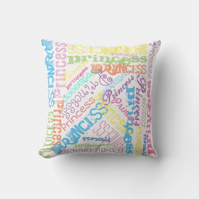 Coussin Fontes couleur Rainbow Sherbert dans n'importe que (Recto)
