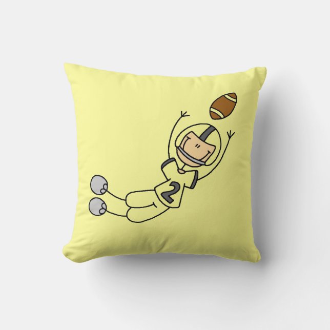 Coussin Football à bâtonnets jaune (Recto)
