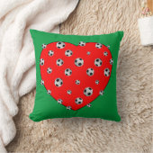 Coussin Football Et Coeur Rouge (Couverture)