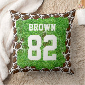 Coussin Football Sports Turf Nom de l'équipe Numéro (Couverture)