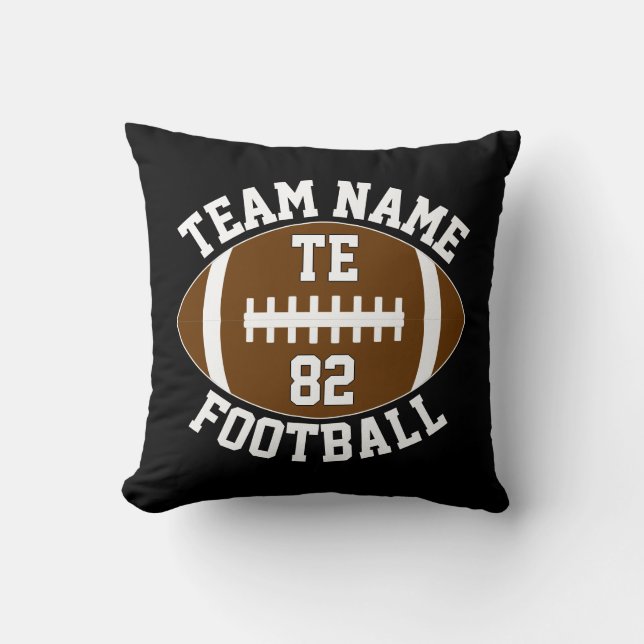 Coussin Football Team Nom Joueur Position & Numéro Personn (Recto)