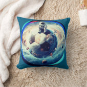 Coussin Footballeur de l'espace Astronaute (Couverture)