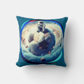 Coussin Footballeur de l'espace Astronaute (Recto)