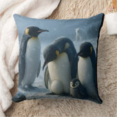 Coussin For a penguin family and chick Arctic Winter throw (Couverture)