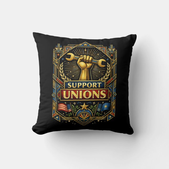 Coussin Force dans la solidarité (Recto)