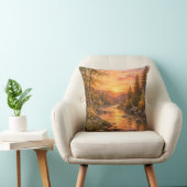 Coussin Forest Sunset Throw Pillow Cover (Chaise)