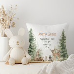 Coussin Forest Woodland Animals Baby Détails<br><div class="desc">Présentez nos animaux de forêt détails bébé animaux de forêt jetez l'oreiller - parfait pour une célébration mignonne et fantasque! Doté d'un thème moderne de forêt aquarelle avec d'adorables créatures comme le renard, l'ours brun, le lapin et le cerf, il est parfait pour une douche sans rapport avec le genre....</div>