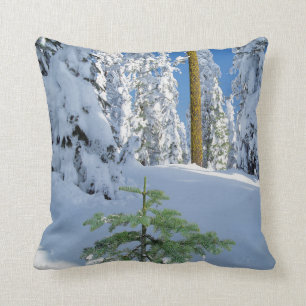 Coussin Forêt couverte de neige en Oregon