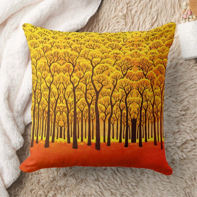 Coussin Forêt d'automne dorée (Couverture)