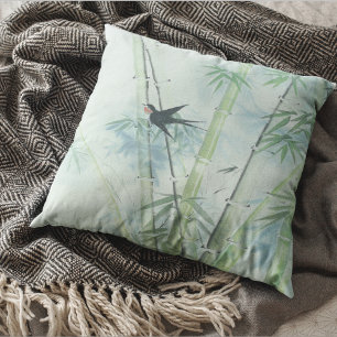 Coussin Forêt de bambou - vert