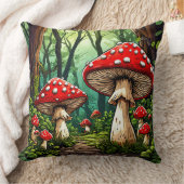 Coussin Forêt de champignons féeriques 🍄 Cadeau cosy ✨ (Couverture)