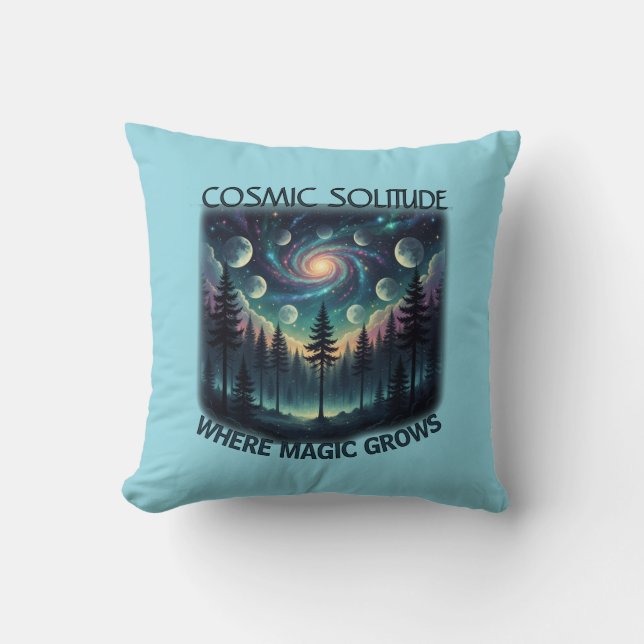 Coussin Forêt de la Galaxie de la Solitude Cosmique • Phas (Recto)