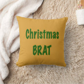Coussin Forêt de Noël Verte Brat Sur Or (Couverture)