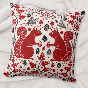 Coussin Forêt d'écureuils