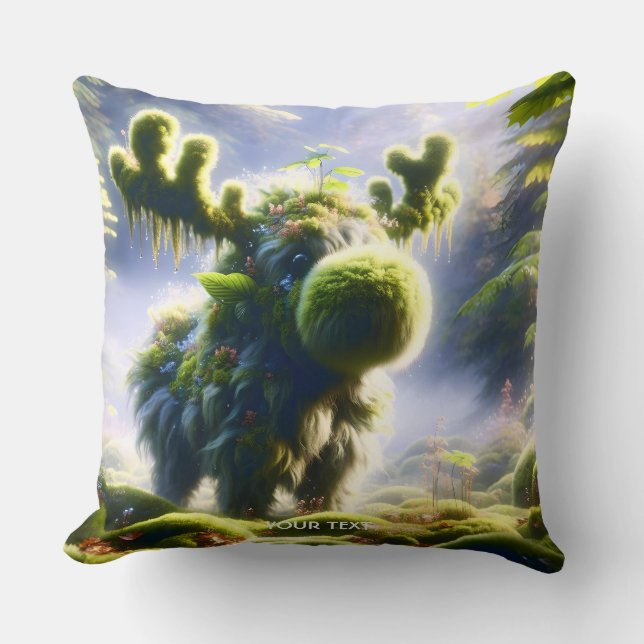 Coussin Forêt d'orignal mou Imaginaire (Recto)