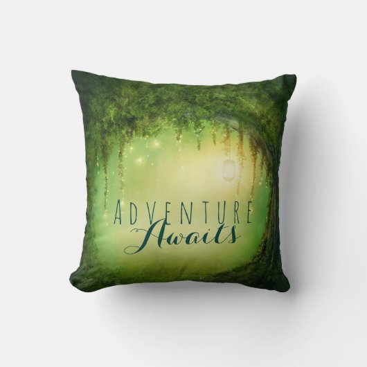 Coussin Forêt Dreamy Enchantée & Lumières Rustique Personn (Recto)