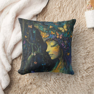 Coussin Forêt enchantée de la déesse papillon (6)