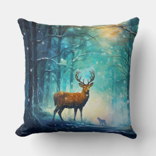 Coussin Forêt enneigée magique Art-82109
