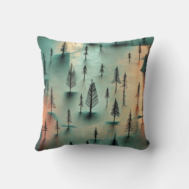 Coussin Forêt hivernale (Verso)