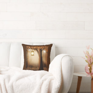 Coussin Forêt magique avec lumières des fées