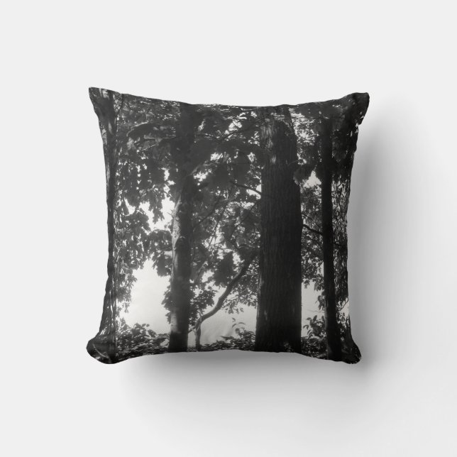 Coussin Forêt noire et blanche (Recto)