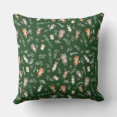 Coussin Forêt verte moderne Bois Animaux Pépinière (Verso)
