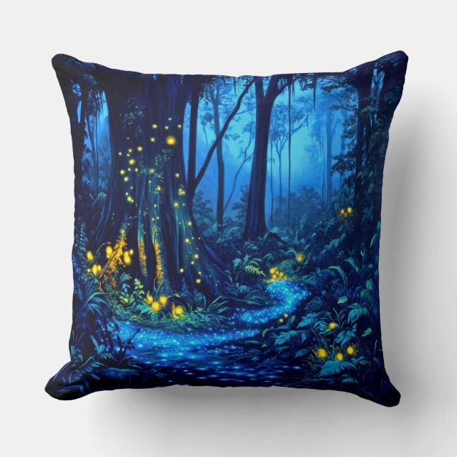 Coussin Forêts Bioluminescentes (Recto)