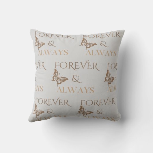 Coussin Forever & Always Butterfly design (Verso)