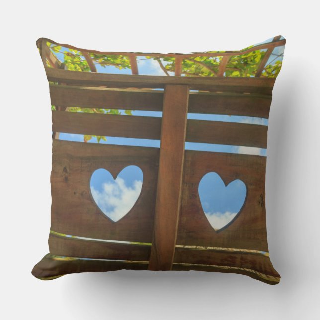 Coussin Forme de cœur dans une clôture, Belize (Recto)