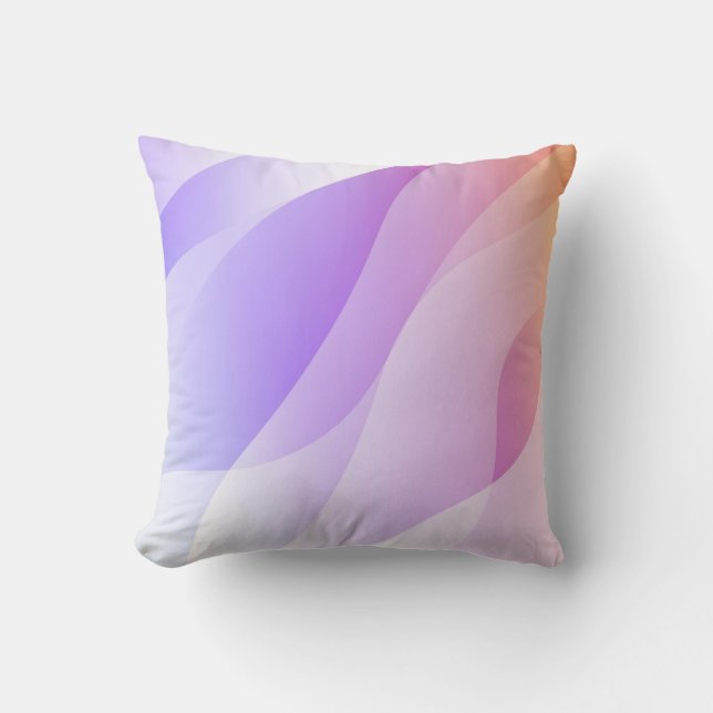 Coussin Forme de vague géométrique Abstraite avec C doux d (Recto)