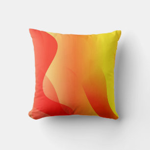 Coussin Forme géométrique de vague avec dégradé bleu abstr