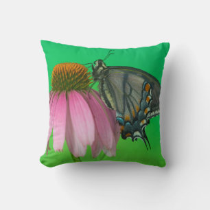 Coussin Forme noire de l'Eastern Tiger Swallowtail