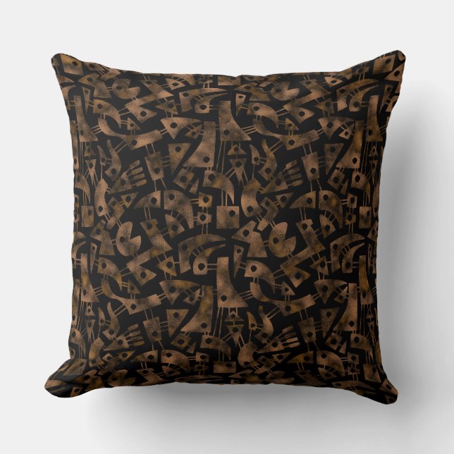 Coussin Formes Abstraites 180318 - Rouille (Recto)