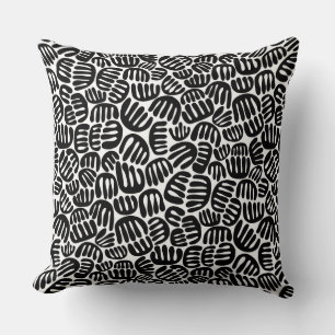Coussin Formes Abstraites 301122 - Noir sur blanc