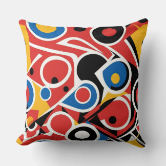 Coussin Formes Abstraites Colorées