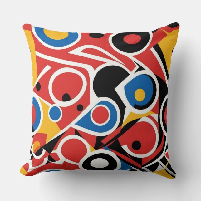 Coussin Formes Abstraites Colorées (Recto)
