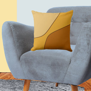 Coussin Formes Brown irrégulières jaunes et dorées
