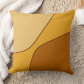 Coussin Formes Brown irrégulières jaunes et dorées (Couverture)
