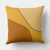 Coussin Formes Brown irrégulières jaunes et dorées (Verso)