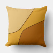 Coussin Formes Brown irrégulières jaunes et dorées (Recto)