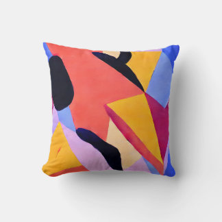 Coussin Formes colorées peintes - Art Abstrait