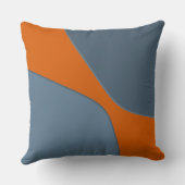 Coussin Formes de quart irrégulières orange et bleu (Verso)