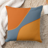 Coussin Formes de quartier irrégulières orange et bleu (Couverture)