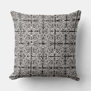 Coussin Formes étranges et rayures noir et blanc?