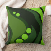 Coussin Formes fluides organiques vertes abstraites (Couverture)