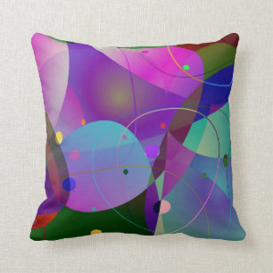 Coussin Formes géométriques Abstraites colorées