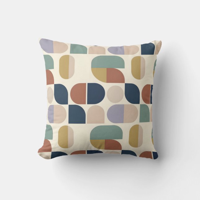 Coussin Formes géométriques abstraites du milieu du siècle (Recto)