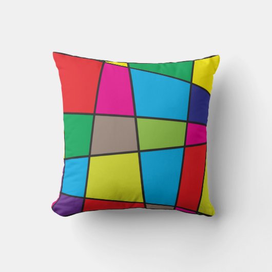 Coussin Formes géométriques colorées (Recto)