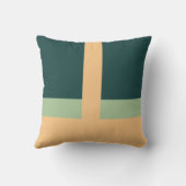 Coussin Formes géométriques Couleurs d'abricot vert d'art (Verso)